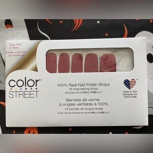 Color Street Glittery Red Nail Strips
